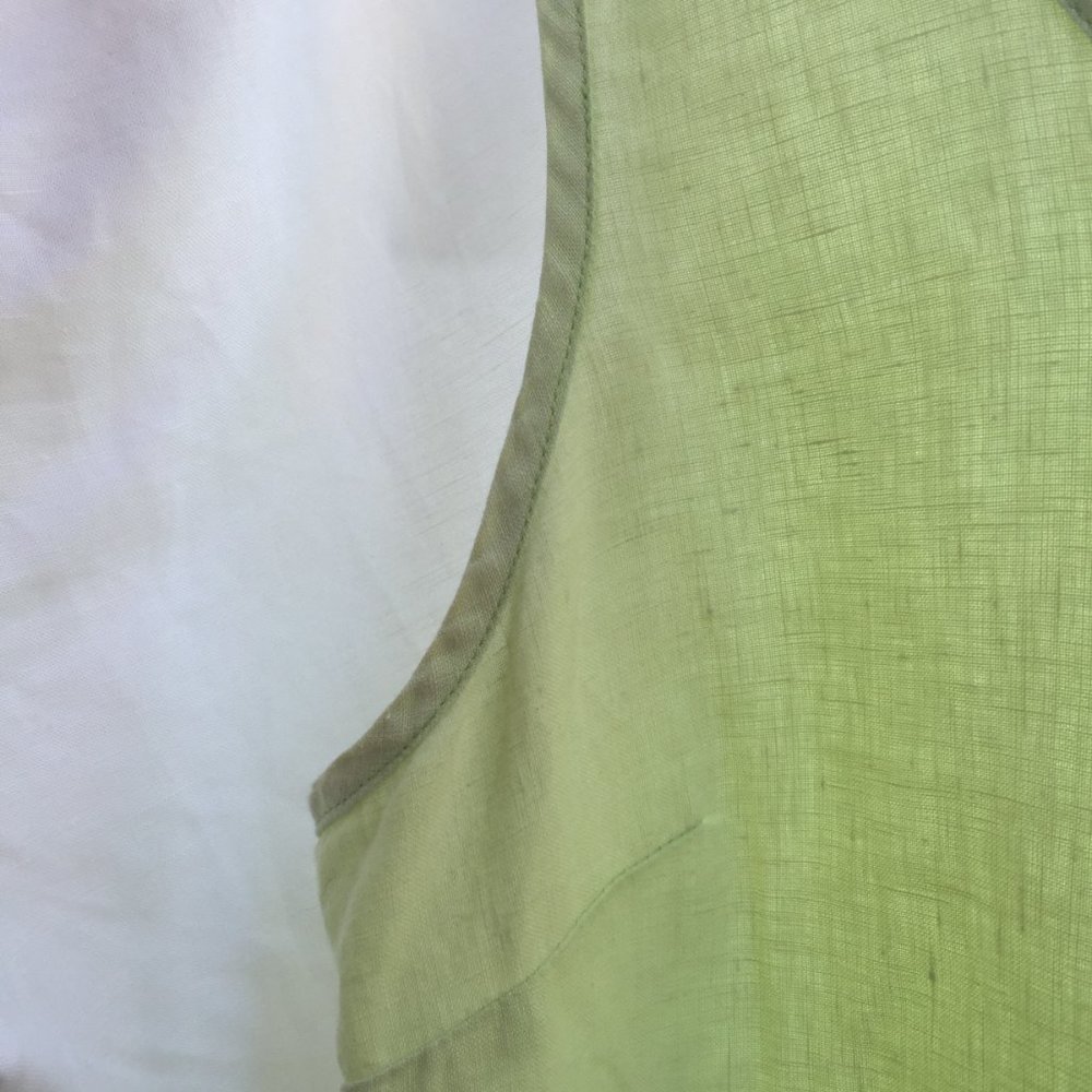 LA Blend Handmade 100% Linen Tank Blouse - Mint Green - Size Large - Picture 3 of 3